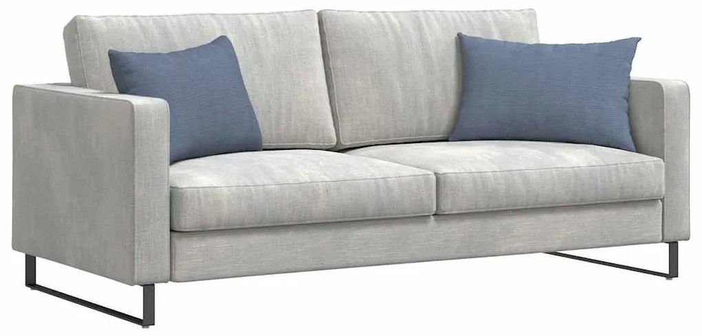 vidaXL Μαξιλάρι Καναπέ 2 pcs Μπλε 60 x 40 cm Υφασμάτινο Κορντουρά