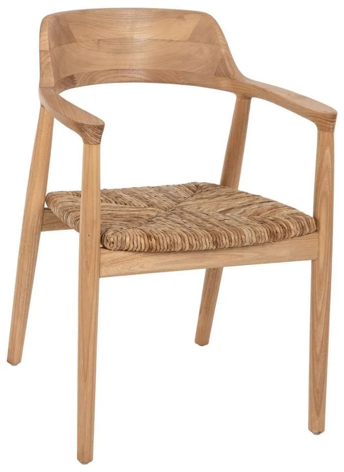 Πολυθρόνα Kingsley HM9634.01 57,5x54x80cm Από Ξύλο Sungkai Natural Rattan,Ξύλο