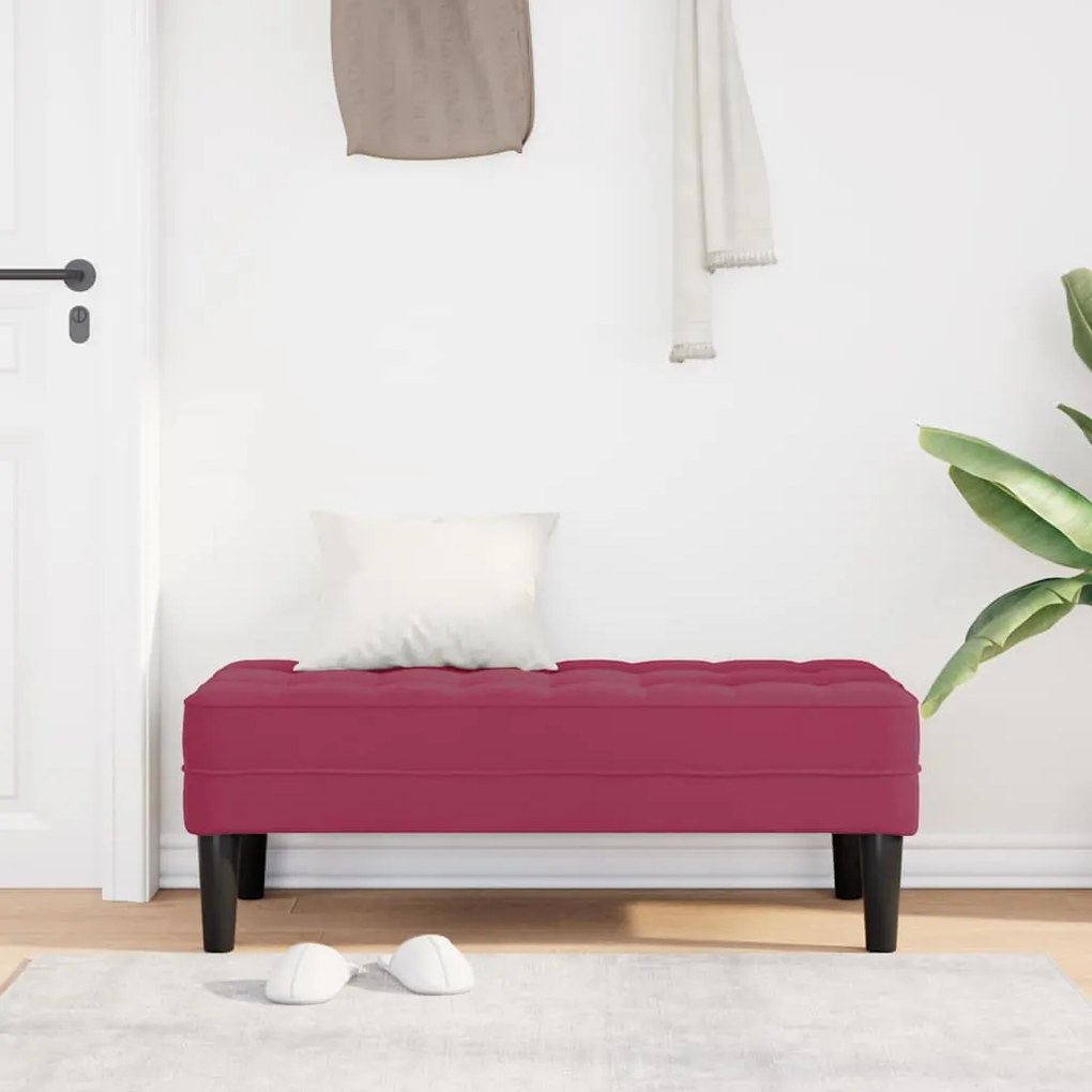 vidaXL Παγκάκι Κόκκινο 113 x 57 x 39 εκ. Βελούδο