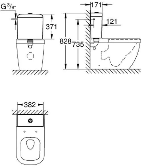 Σετ λεκάνης Grohe Euro Ceramic