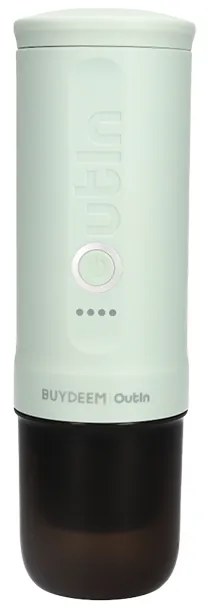 Φορητή μηχανή espresso BUYDEEM Nano OTEM-01, 7500 mAh, 20 bar, 50 ml, 12/24V, φόρτιση USB και Type-C, έδαφος + κάψουλες, πράσινο