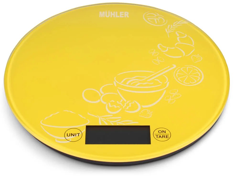 Muhler KSC-2026R Ψηφιακή Ζυγαριά Κουζίνας 1gr/5kg Yellow