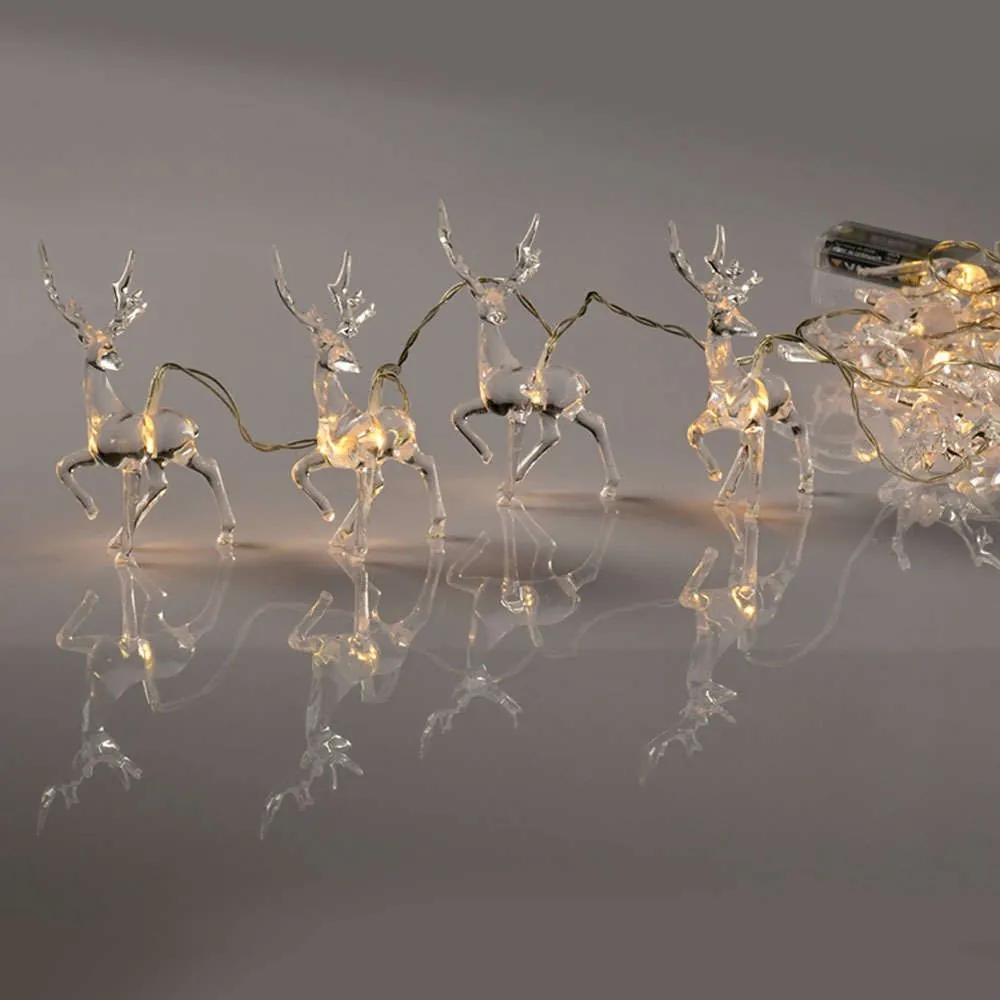 Χριστουγεννιάτικα Λαμπάκια Σειρά Reindeer 10 Led X061011223 135+30cm 0,45W Με Μπαταρία Clear Aca