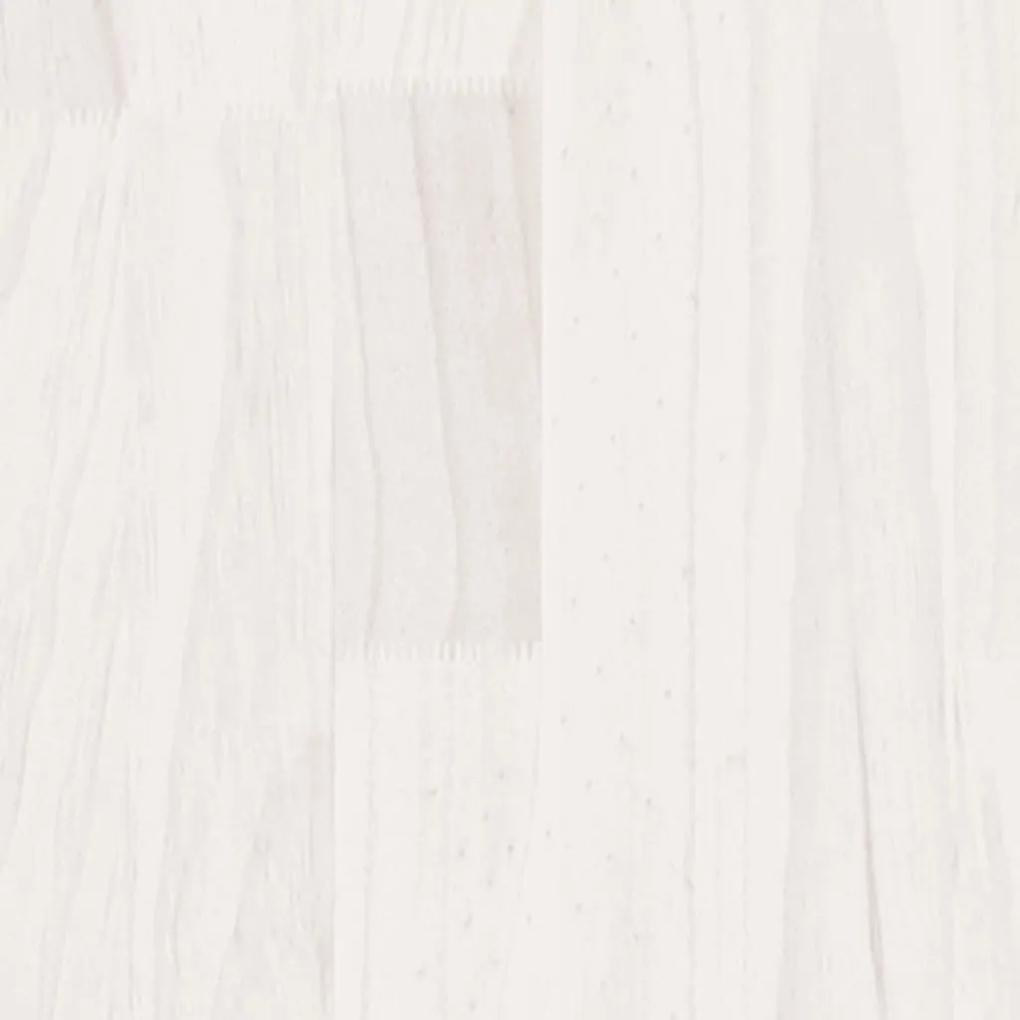 Ζαρντινιέρες 2 τεμ. Λευκό 100 x 50 x 50 εκ Μασίφ Ξύλο Πεύκου - Λευκό