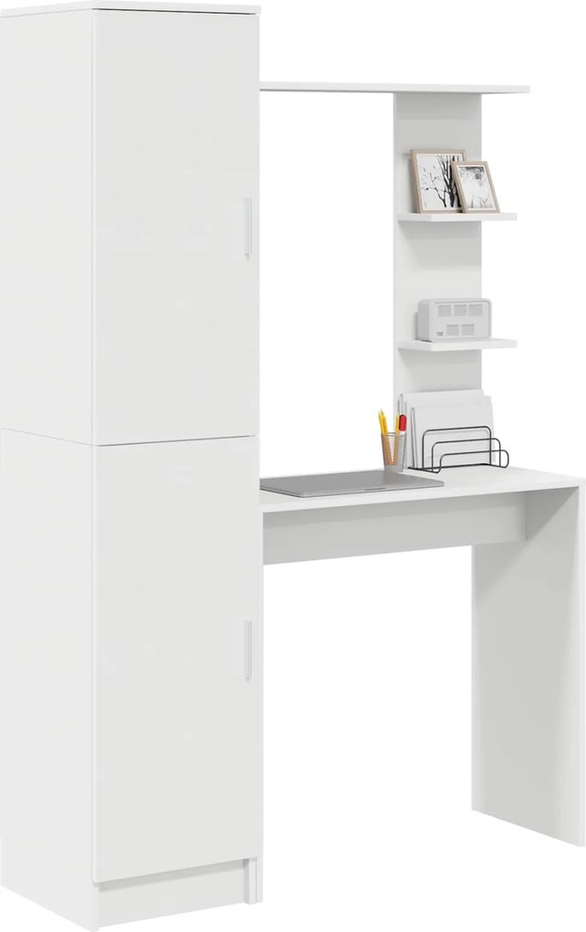 vidaXL Γραφείο 2 pcs Λευκό