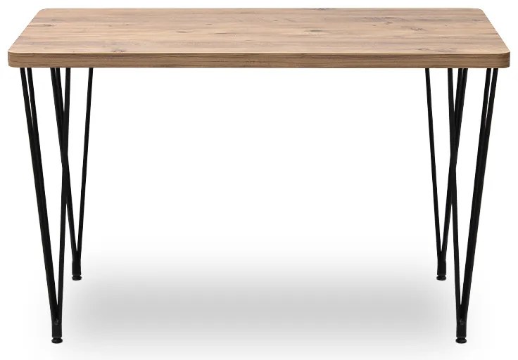 Τραπέζι Roger Megapap Mdf - μεταλλικό χρώμα ακακίας 120x70x75εκ.