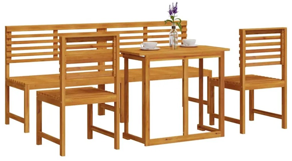 vidaXL Σετ Μπιστρό Κήπου 5 pcs Καφέ Μασίφ ξύλο ακακίας
