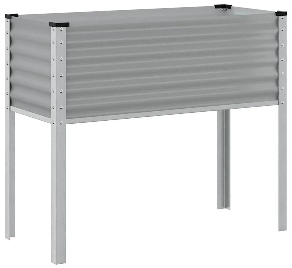 vidaXL Ζαρντινιέρα Κήπου Γκρι 100x45x90 εκ. από Ατσάλι