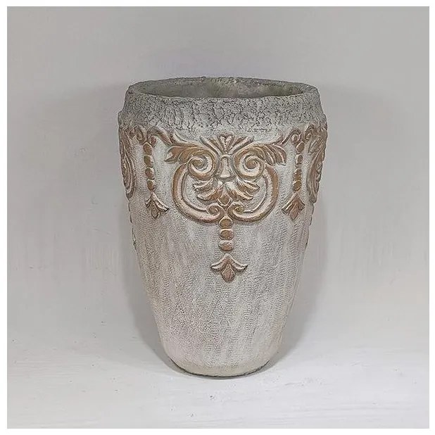 Βάζο Μπεζ Τσιμεντένια 16x16x23.5cm 752-20317 Estheti-752-20317-Γκρι 752-20317