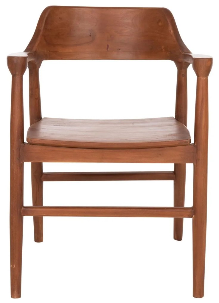 Πολυθρόνα Τραπεζαρίας NIONI Ξύλο Teak Καρυδί 57x53x77Yεκ. 57x53x77 εκ.