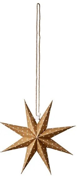 Αστέρι Κρεμαστό Καφέ-Λευκό Πουά Χαρτί Βαμβάκι Μαγνήτης Φ20cm Uni Star S 760-403-02 Affari of Sweden 760-403-02