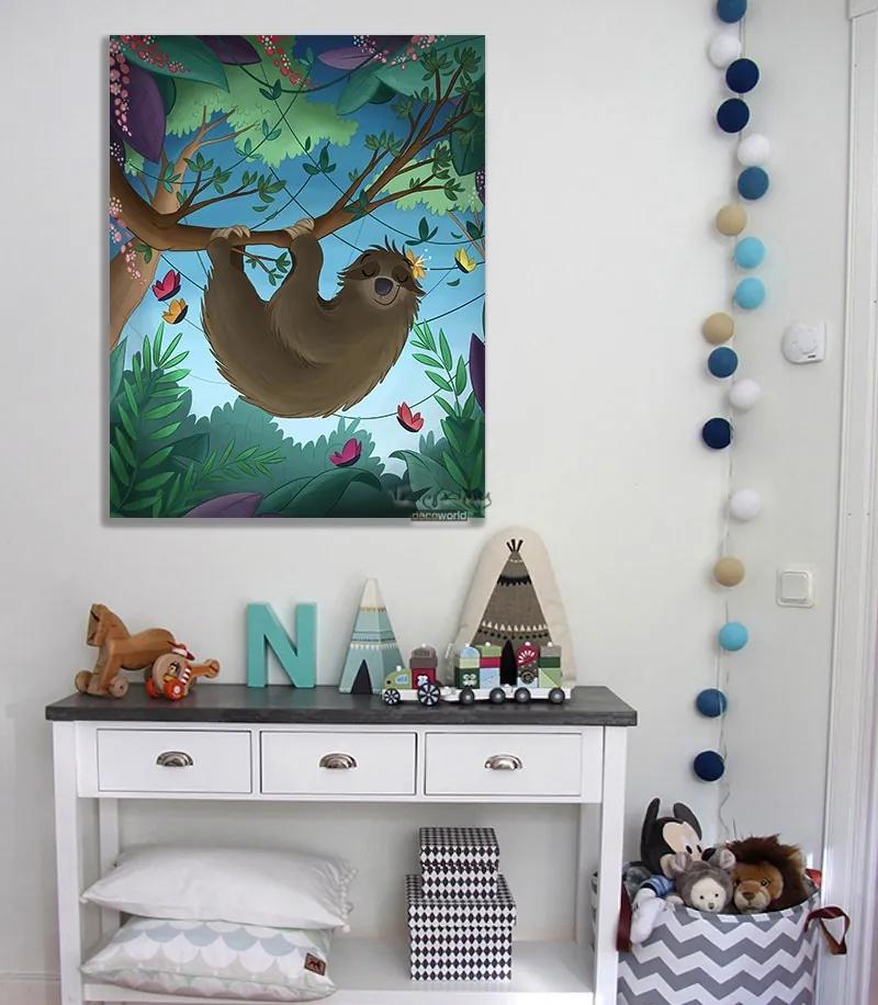 Παιδικός πίνακας σε καμβά με ζώα KNV0298 45cm x 65cm