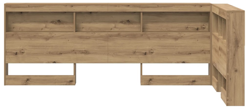 vidaXL Κεφαλάρι Αποθήκης με ράφι artisan δρυς 80 cm Επεξεργασμένο ξύλο