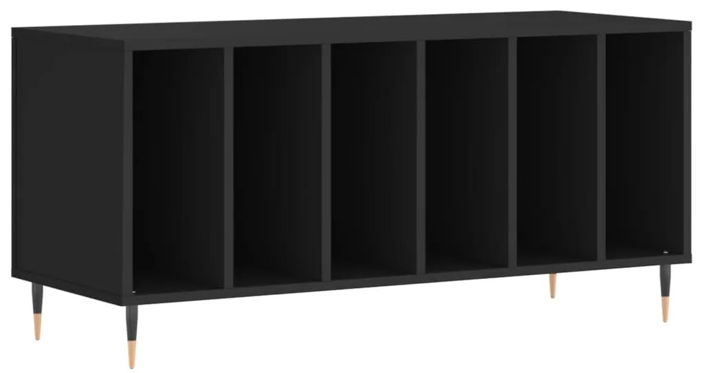 vidaXL Έπιπλο Δίσκων Μαύρο 100 x 38 x 48 εκ. από Επεξεργασμένο Ξύλο