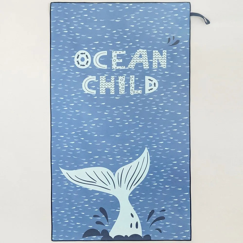 Πετσέτα Θαλάσσης Παιδική Ocean Child Blue Nima Θαλάσσης 70x140cm Microfiber