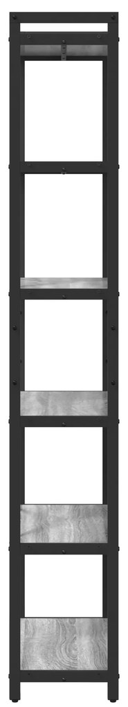 vidaXL Βιβλιοθήκη Γκρι sonoma 60 x 30 x 188 εκ Επεξεργασμένο ξύλο
