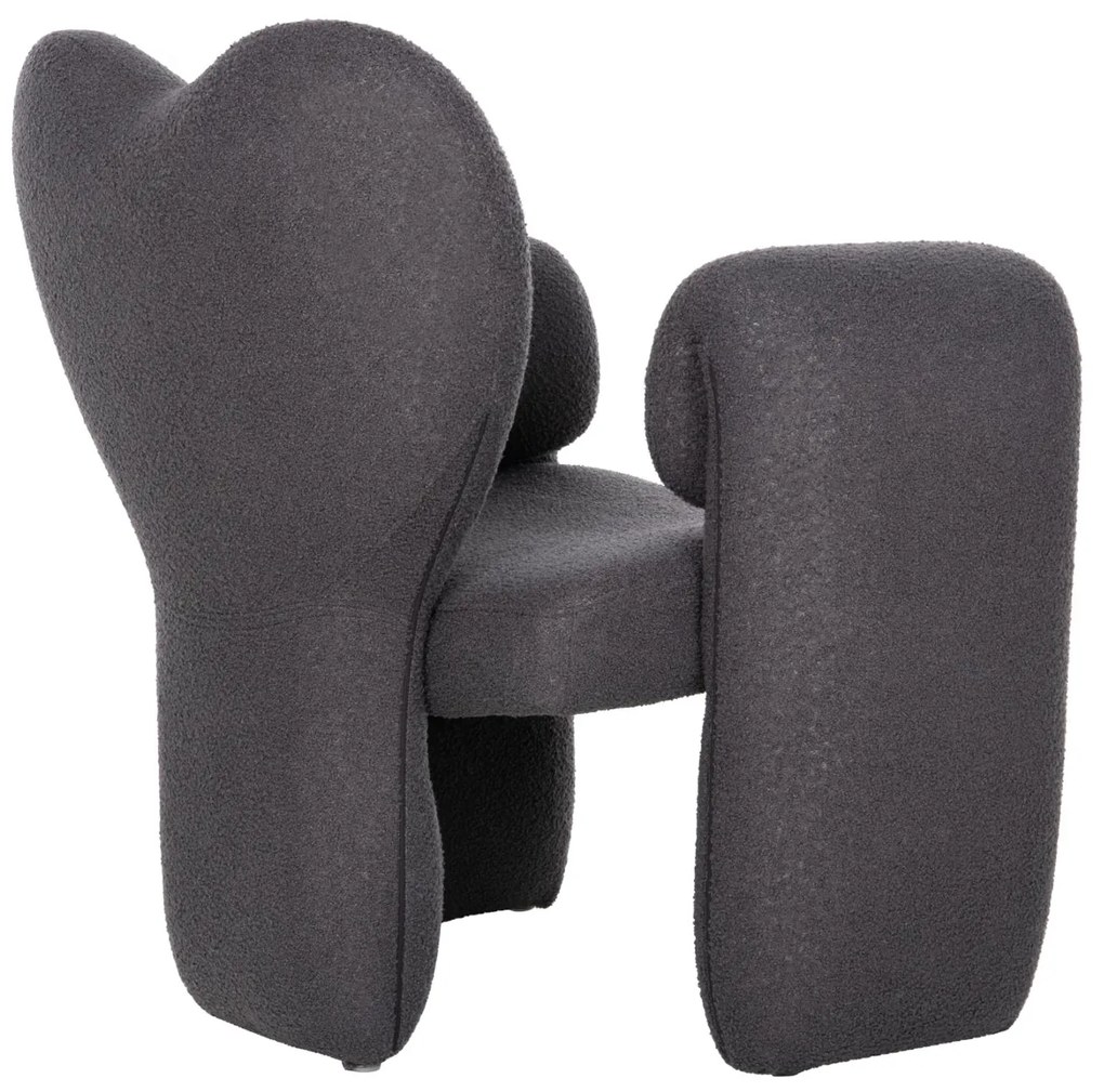 Πολυθρόνα HARTT C9777.01 Γκρί Teddy Ύφασμα 84x74x87Yεκ. 84x74x87 εκ.