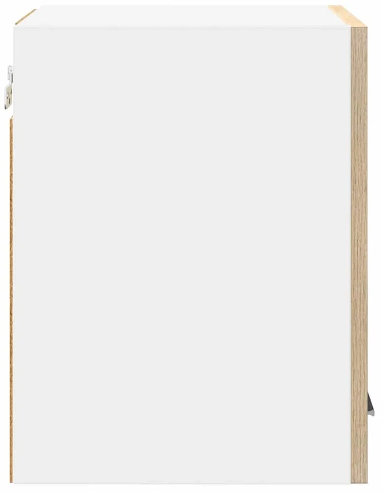 vidaXL Κρεμαστό ντουλάπι Σομόνα Δρυς και Λευκό 30 x 31 x 40 εκ.