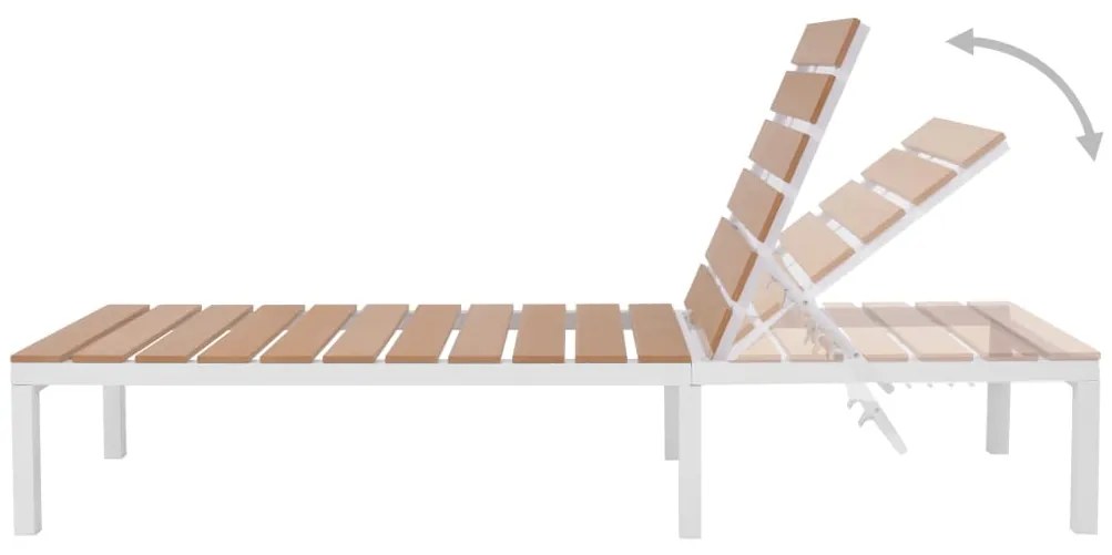 vidaXL Σαλόνι Κήπου 5 Τεμαχίων από Αλουμίνιο / WPC με Μαξιλάρια