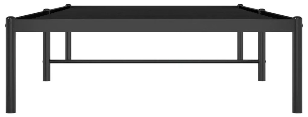 vidaXL Πλαίσιο Κρεβατιού Μαύρο 90 x 190 εκ. Μεταλλικό