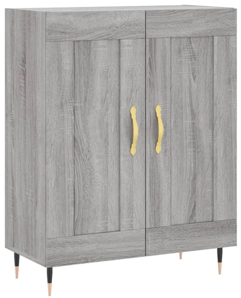 vidaXL Ντουλάπι Γκρι Sonoma 69,5 x 34 x 180 εκ. Επεξεργασμένο Ξύλο