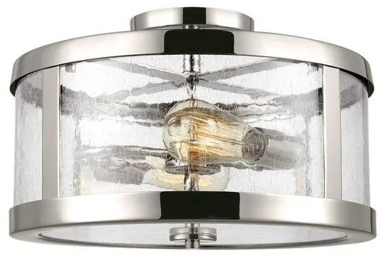 Πλαφονιέρα Φωτιστικό Οροφής 2xE27  Νίκελ  Harrow FE-HARROW-SF Elstead Lighting FE-HARROW-SF Νίκελ Ματ