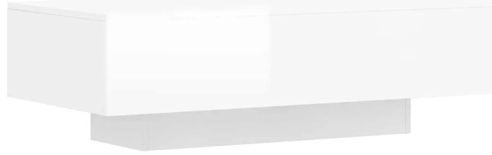 vidaXL Τραπεζάκι Σαλονιού Γυαλ. Λευκό 100x49,5x31 εκ. Επεξεργ. Ξύλο
