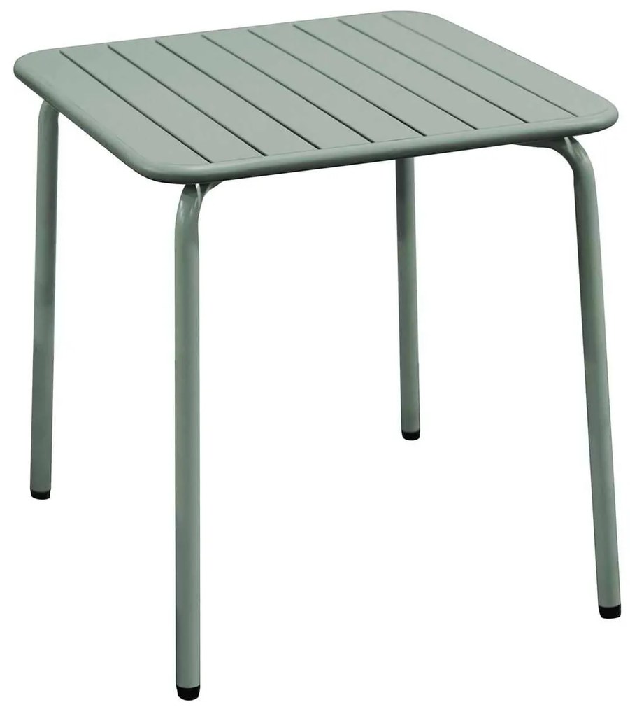 BRIO Slat Τραπέζι Κήπου - Βεράντας, Μέταλλο Βαφή Sandy Green 5635C 70x70x73cm