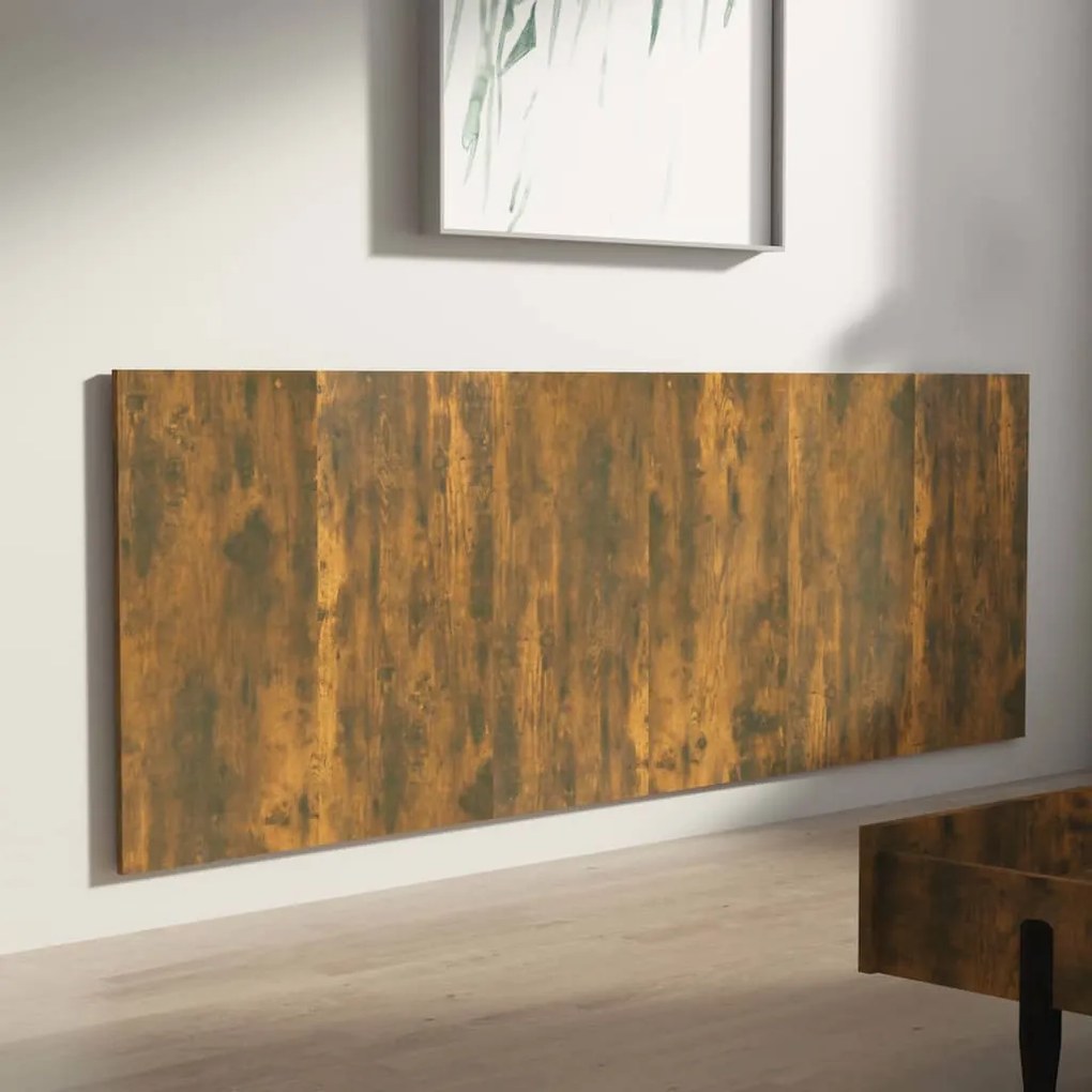 vidaXL Κεφαλάρι Τοίχου Καπνιστή Δρυς 240x1,5x80 εκ. Επεξεργασμένο Ξύλο