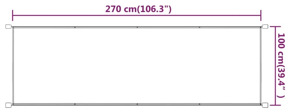 vidaXL Τέντα Κάθετη Μπλε 100 x 270 εκ. από Ύφασμα Oxford