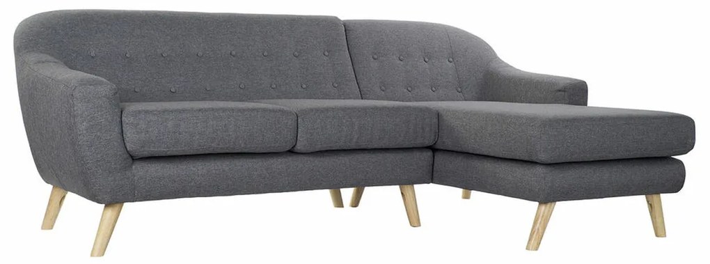 Τριθέσιος Καναπές DKD Home Decor 8424001799442 Γκρι Πολύχρωμο Φυσικό Ξύλο ξύλο καουτσούκ Scandi 230 x 144 x 84 cm