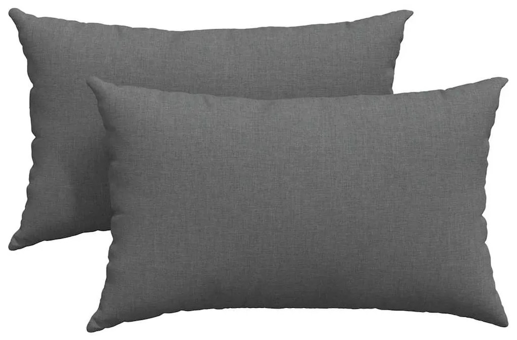 vidaXL Μαξιλάρι Καναπέ 2 pcs Σκούρο Γκρι 50 x 30 cm ύφασμα