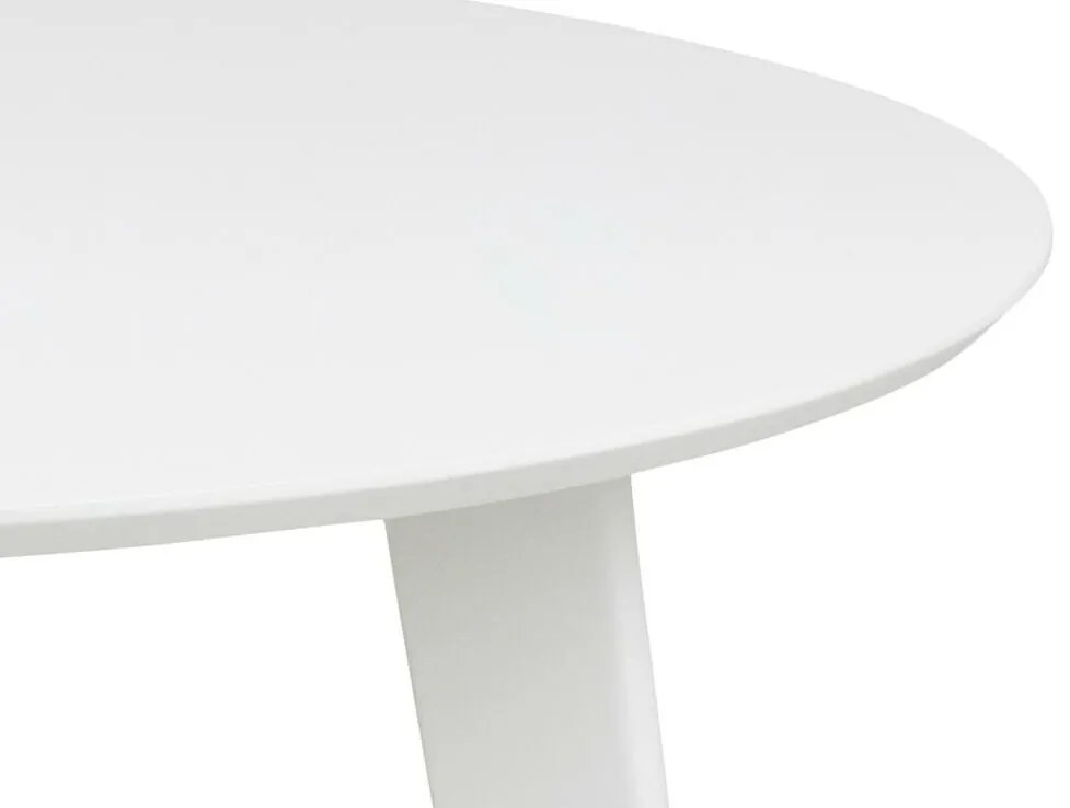Τραπέζι Oakland 385 Άσπρο, Άσπρο, 76cm, 21 kg, Φυσικό ξύλο καπλαμά, Ινοσανίδες μέσης πυκνότητας, Ξύλο, Ξύλο: Καουτσούκ | Epipla1.gr