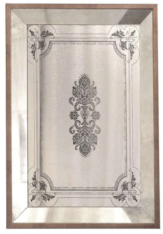 Καθρέπτης Τοίχου MAF117 36x50,5cm Silver Espiel Γυαλί,Polyresin