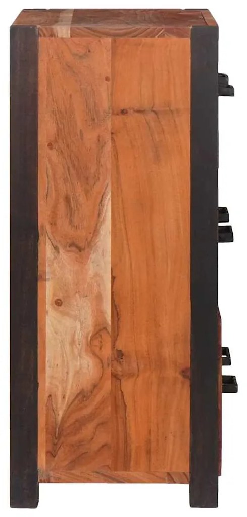 vidaXL Πλαϊνό γραφείο 3 pcs Καφέ 110 x 30 x 75 εκ Μασίφ ξύλο ακακίας