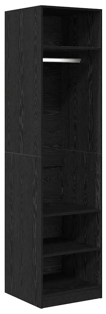 vidaXL Ντουλάπι με ράφι Μαύρη Οξυά 50 x 50 x 200 cm Επεξεργασμένο ξύλο