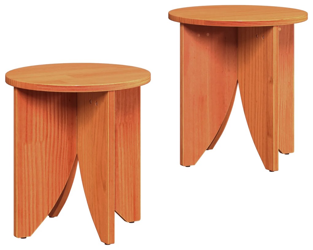 vidaXL Σετ Τραπεζιού Για Καφέ 2 pcs Καφέ κεριού 41.5 x 41.5 x 44 cm