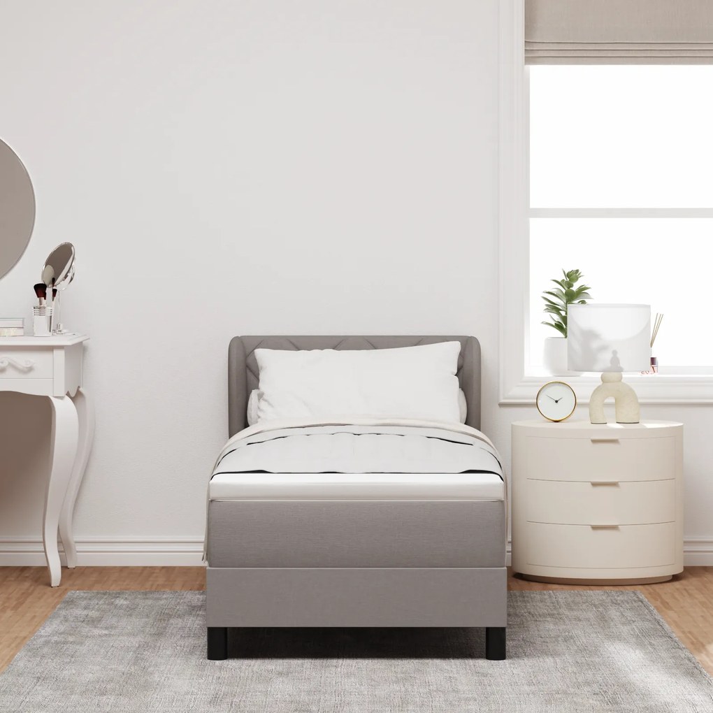 vidaXL Κρεβάτι Box Spring με στρώμα Ταούπ 80x200 εκ Fabric