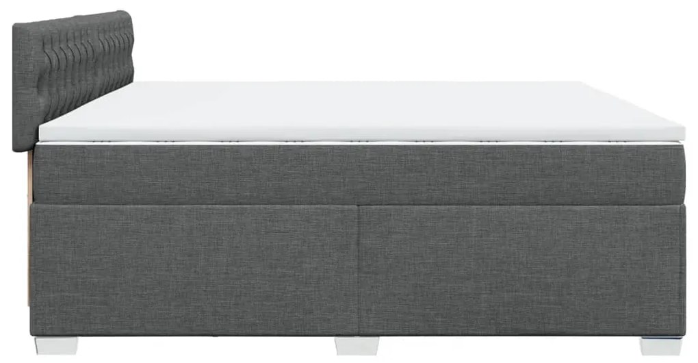 ΚΡΕΒΑΤΙ BOXSPRING ΜΕ ΣΤΡΩΜΑ ΣΚΟΥΡΟ ΓΚΡΙ 200X200 ΕΚ. ΥΦΑΣΜΑΤΙΝΟ 3286003