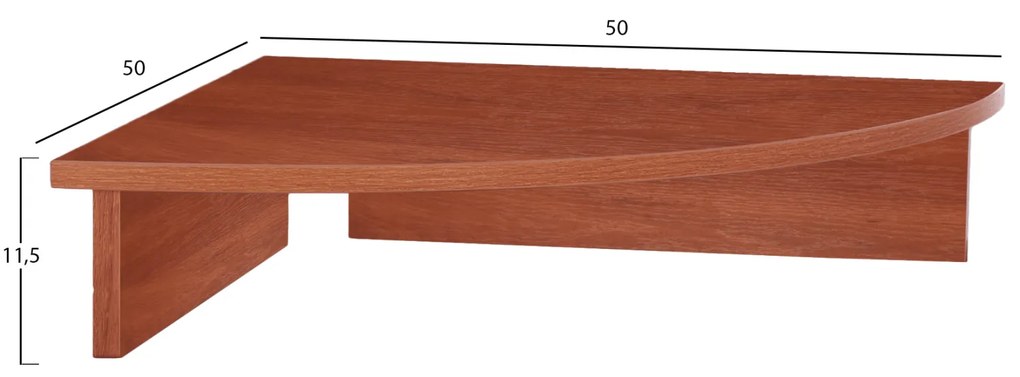 ΒΑΣΗ ΟΘΟΝΗΣ DEVON ΓΡΑΦΕΙΟΥ ΤΡΙΓΩΝΗ APPLE WOOD HM2451.04 50x50x11.6Υεκ. - HM2451.04