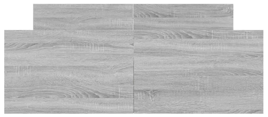 vidaXL Πλαίσιο Κρεβατιού με Κεφαλάρι/Ποδαρικό Γκρι Sonoma 120x200 εκ.