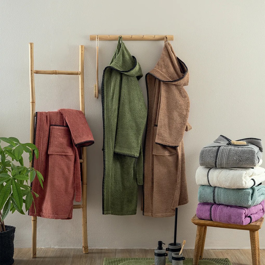 Μπουρνούζι Palamaiki Bridge Καφέ MEDIUM