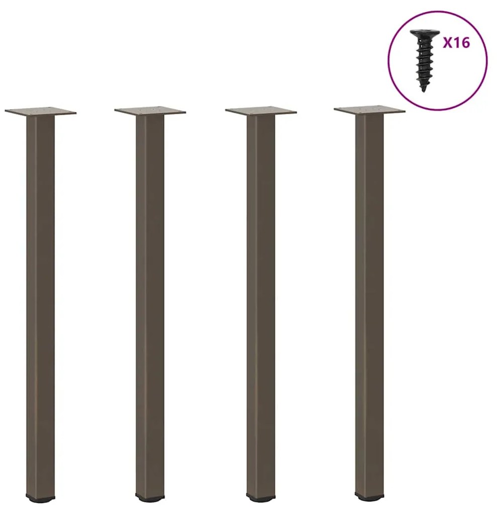 Πόδια Κονσόλας 4 τεμ. από Φυσικό Ατσάλι 72-74 εκ. Ατσάλι