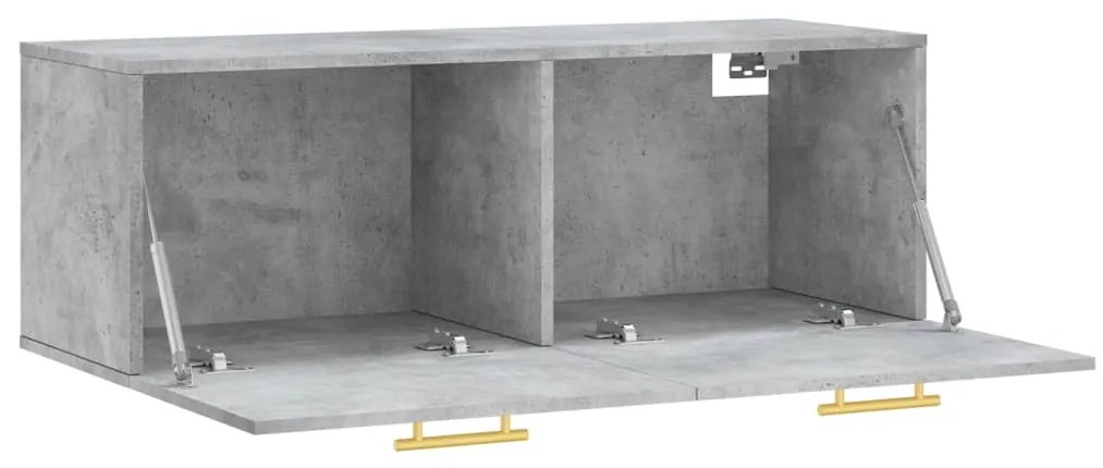 vidaXL Ντουλάπι Τοίχου Γκρι Σκυρ. 100x36,5x35 εκ. Επεξεργασμένο Ξύλο