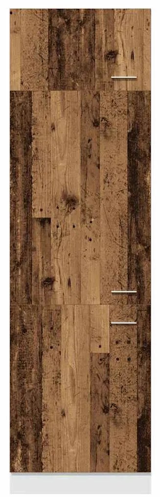 Ντουλάπι ψυγείου Παλιό ξύλο 60x57x207 cm Ξύλινο μηχανουργείο - Καφέ