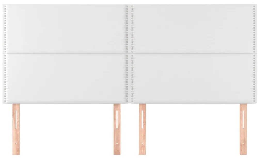 vidaXL Κεφαλάρι Κρεβατιού Λευκό 180x5x118/128 εκ. από Συνθετικό Δέρμα