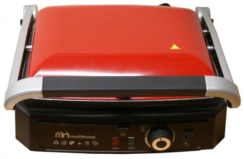 MultiHome Supergrill T-71-142 Τοστιέρα Γκριλιέρα με Αποσπώμενες Πλάκες 2000W Κόκκινη