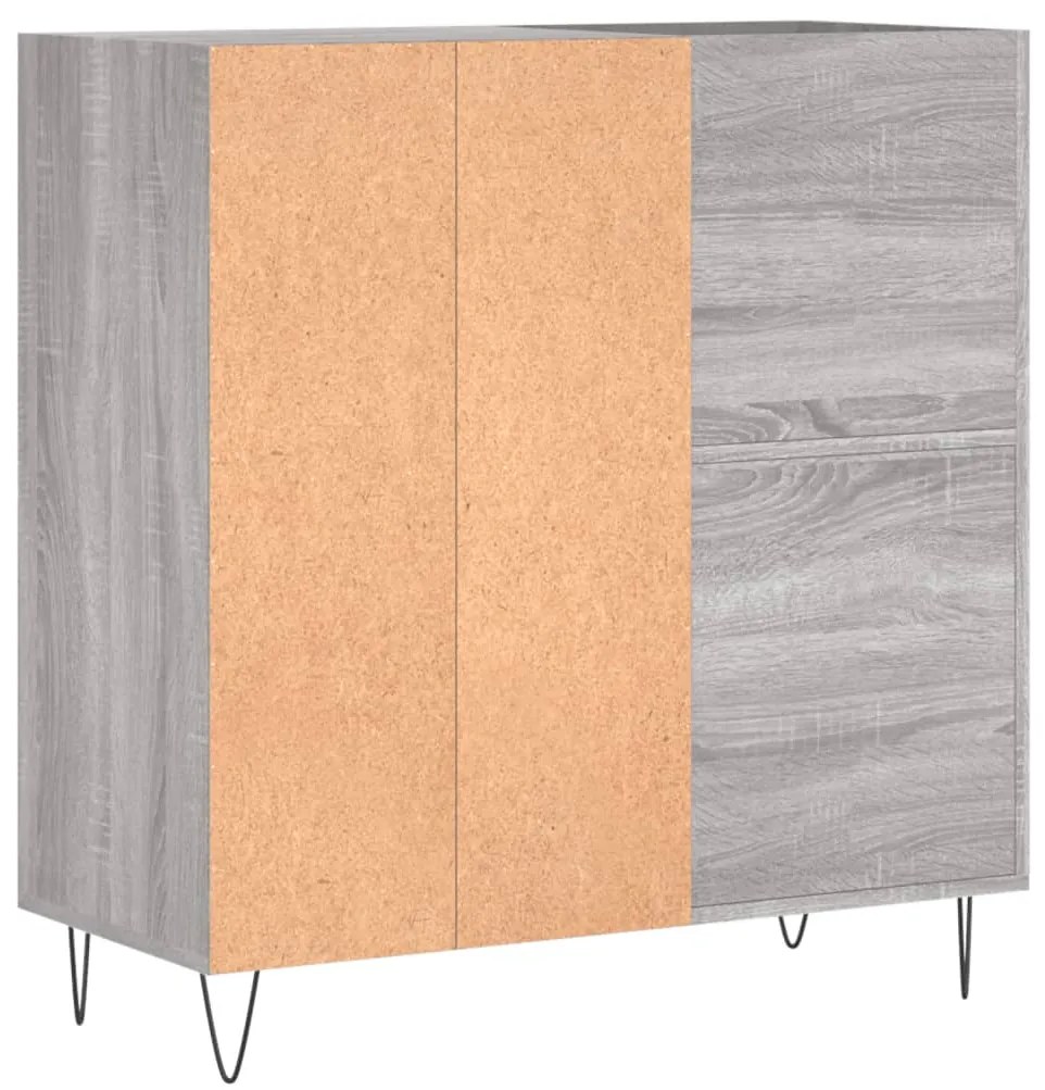 vidaXL Δισκοθήκη Γκρι Sonoma 84,5 x 38 x 89 εκ. από Επεξεργασμένο Ξύλο