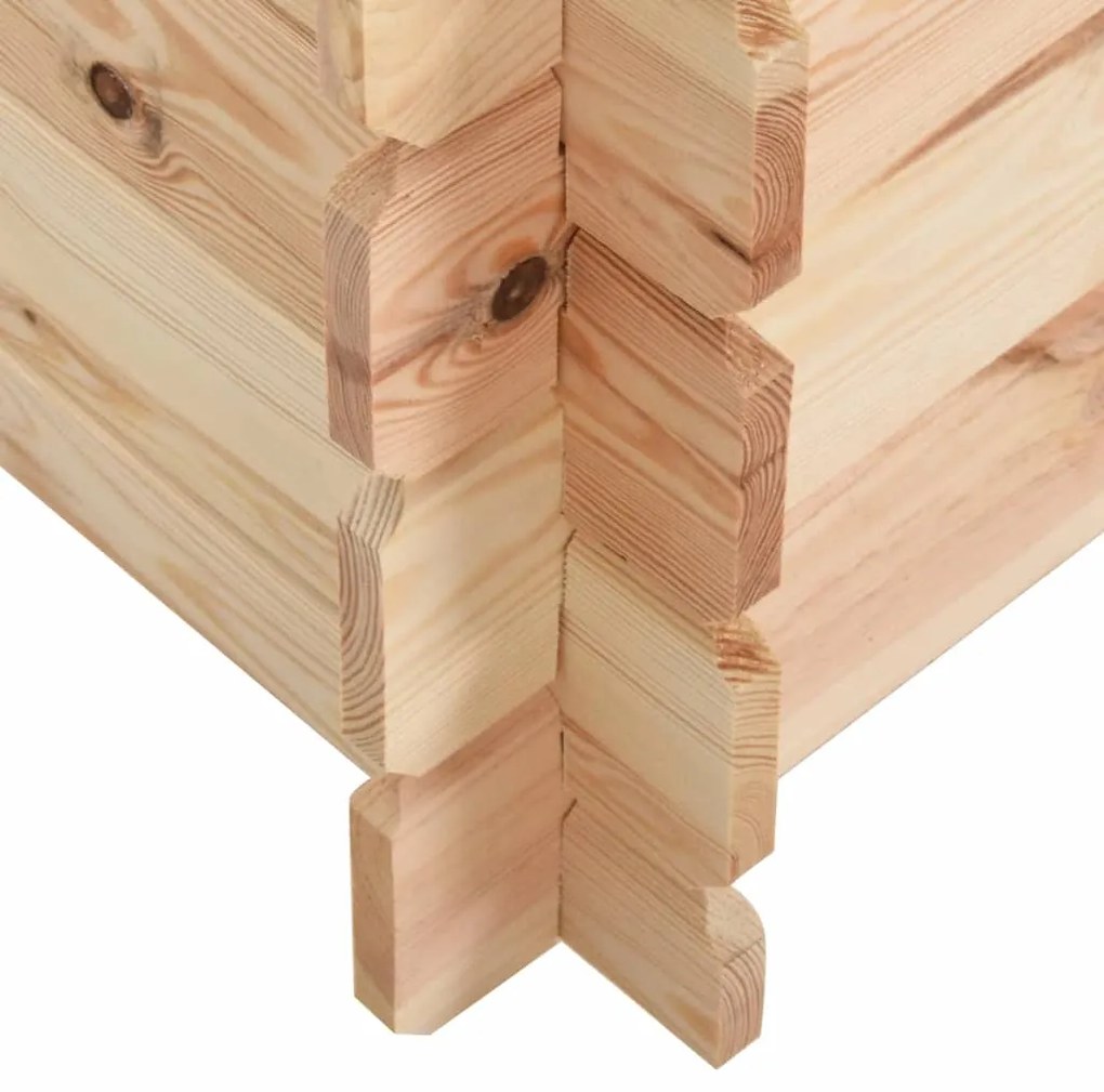vidaXL Σπιτάκι Σκύλου 122,5x118x82,6 εκ./14 χιλ. Μασίφ Ξύλο Πεύκου