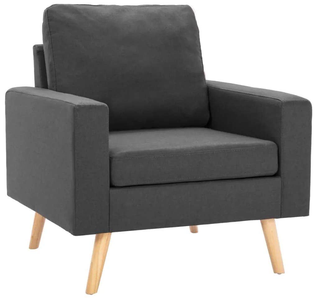 vidaXL 2 Piece Living Room Set Dark Gray Fabric